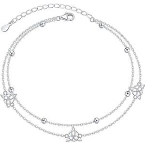 Anklet for Women S925 Sterling Silver Adjustable Foot Evil Eye Starfish Bead
